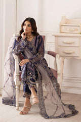 Dastoor by Ramsha Unstitched 3 Piece  Organza Vol-02 Collection'2025-P-202
