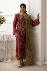 Dastoor by Ramsha Unstitched 3 Piece  Organza Vol-02 Suit-P-204