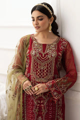 Dastoor by Ramsha Unstitched 3 Piece  Organza Vol-02 Collection'2025-P-204