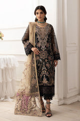 Dastoor by Ramsha Unstitched 3 Piece  Organza Vol-02 Suit-P-206