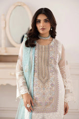 Dastoor by Ramsha Unstitched 3 Piece  Organza Vol-02 Suit-P-207