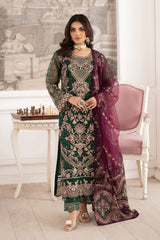 Dastoor by Ramsha Unstitched 3 Piece  Organza Vol-02 Suit-P-208