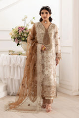 Dastoor by Ramsha Unstitched 3 Piece  Organza Vol-02 Suit-P-209