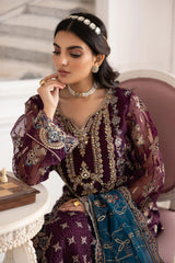 Dastoor by Ramsha Unstitched 3 Piece  Organza Vol-02 Suit-P-210