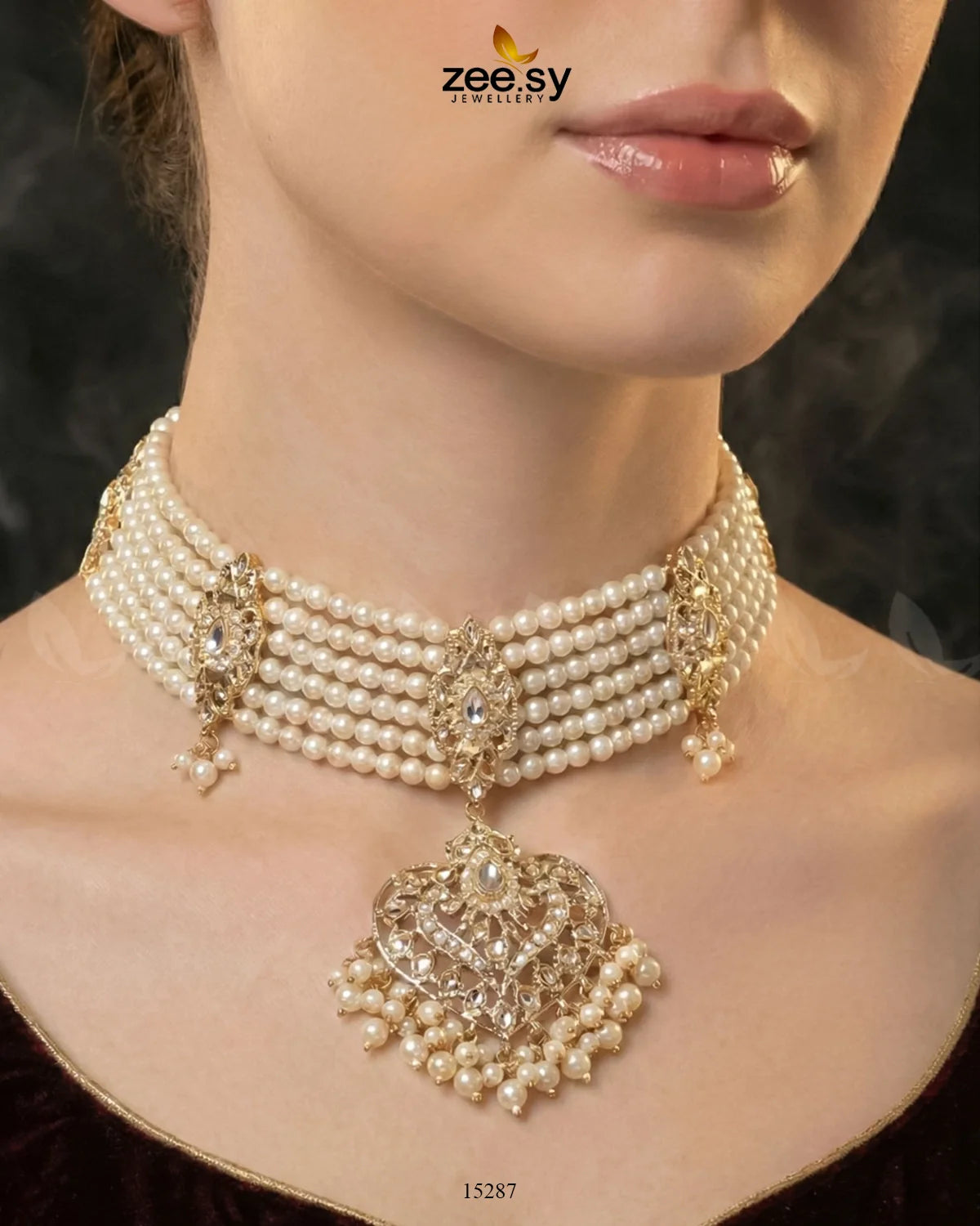 Hyderabadi Guluband Necklace - Zeesy Jewellery