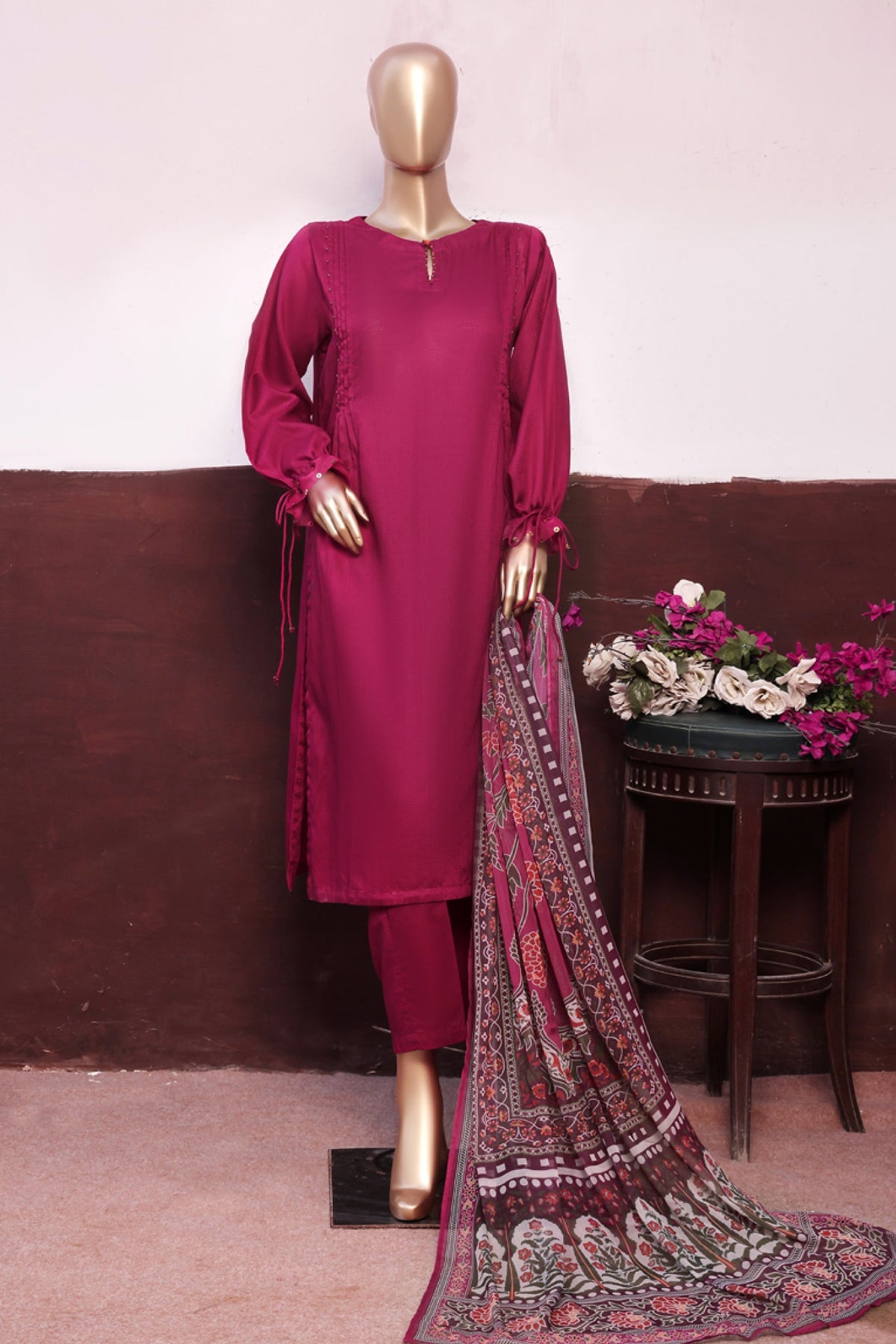 Daily Drop By Hz Stitched 3 Piece Solids Twinset Collection'2025-SDJ-3P-P01