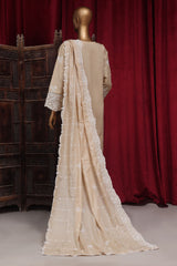 Bin Saeed Stitched 3 Piece Luxury Plain Emb Cotton Vol-03 Collection-PC-1810-SKIN
