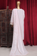 Bin Saeed Stitched 3 Piece Luxury Plain Cotton Vol-01 Collection-PC-28621-Light Pink