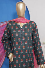 HZ Platinum Unstitched 3 Piece Digital Printed Co Ords Suit-PCP-03-B