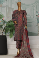 HZ Platinum Unstitched 3 Piece Co Ords Autumn Suit-PCC-225-A