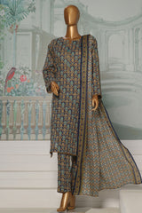 HZ Platinum Unstitched 3 Piece Co Ords Autumn Suit-PCC-225-B