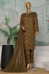 HZ Platinum Unstitched 3 Piece Co Ords Autumn Suit-PCC-226-B