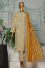 HZ Platinum Unstitched 3 Piece Co Ords Autumn Suit-PCC-227-A