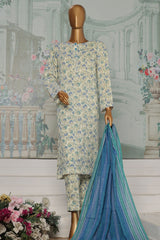HZ Platinum Unstitched 3 Piece Co Ords Autumn Suit-PCC-227-B