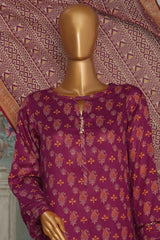 HZ Platinum Unstitched 3 Piece Co Ords Autumn Suit-PCC-228-A
