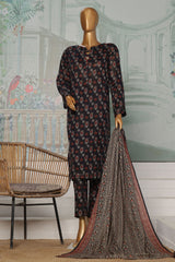 HZ Platinum Unstitched 3 Piece Co Ords Autumn Suit-PCC-228-B