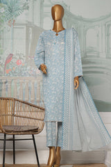 HZ Platinum Unstitched 3 Piece Co Ords Autumn Suit-PCC-229-A