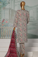 HZ Platinum Unstitched 3 Piece Co Ords Autumn Suit-PCC-231-B