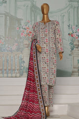 HZ Platinum Unstitched 3 Piece Co Ords Autumn Suit-PCC-231-B