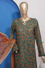 HZ Platinum Unstitched 3 Piece Digital Printed Co Ords Suit-PCP-32