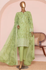 HZ Unstitched 3 Piece Premium Chikankari Suit-PCE-955