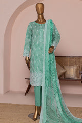 HZ Unstitched 3 Piece Premium Chikankari Suit-PCE-956