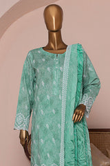 HZ Unstitched 3 Piece Premium Chikankari Suit-PCE-956