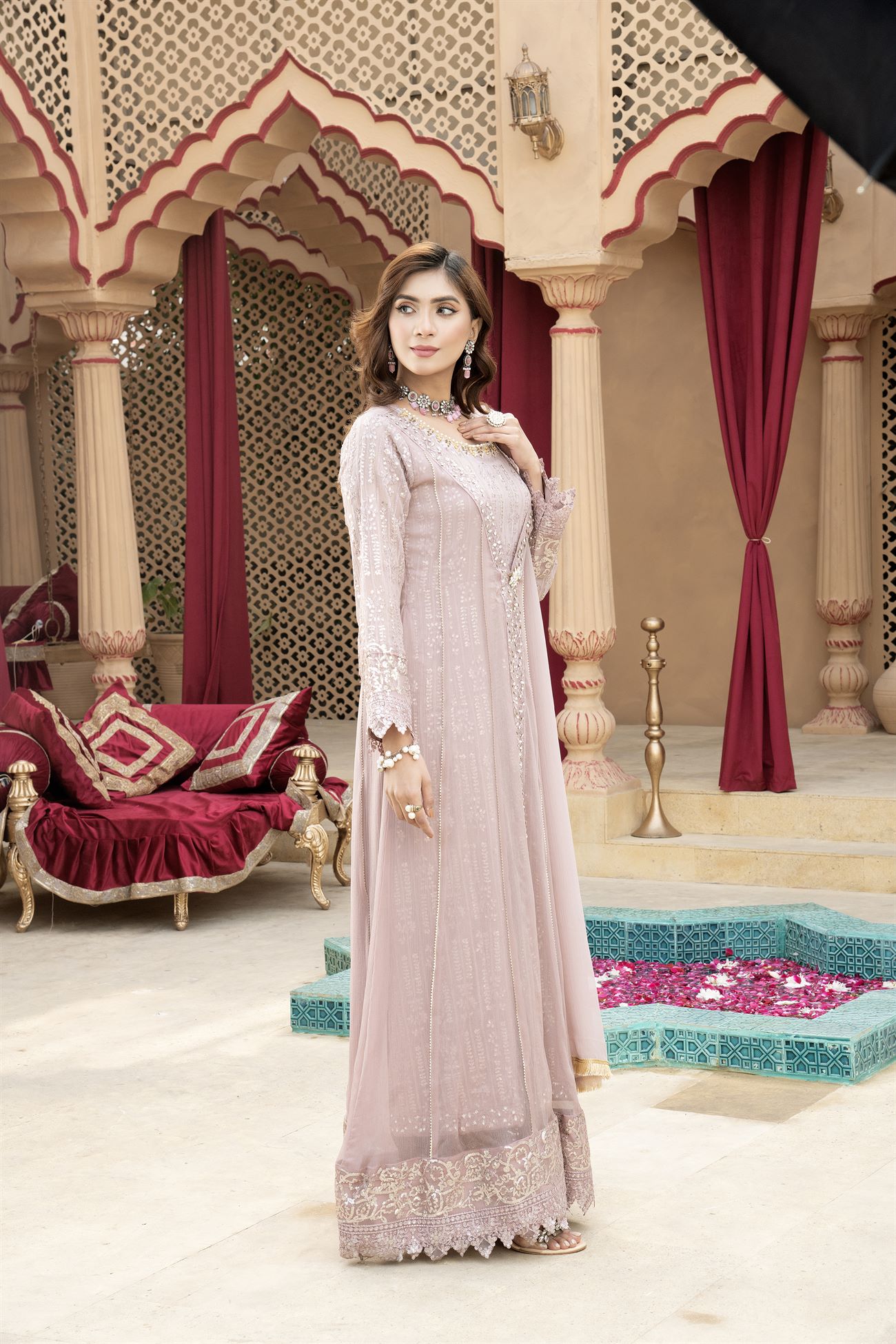 Manahils Stitched Formals Kurti-B-005-Lilac