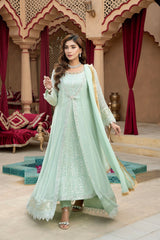 Manahils Stitched Formals Kurti-B-005-Aqua