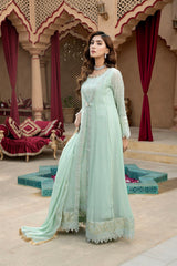 Manahils Stitched Formals Kurti-B-005-Aqua