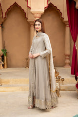 Manahils Stitched Formals Kurti-B-005-Sand