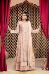 Manahils Stitched Formals Kurti-B-006-Peach