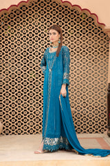 Manahils Stitched Formals Kurti-B-005-Zinc