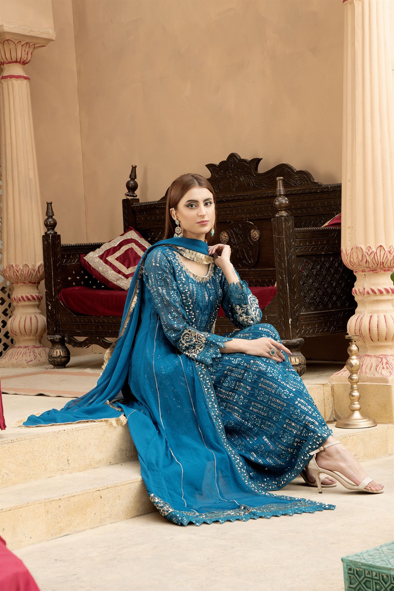 Manahils Stitched Formals Kurti-B-005-Zinc
