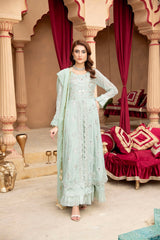 Manahils Stitched Formals Kurti-B-006-Aqua