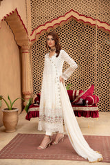 Manahils Stitched Formals Angrakha-B-008-Off White