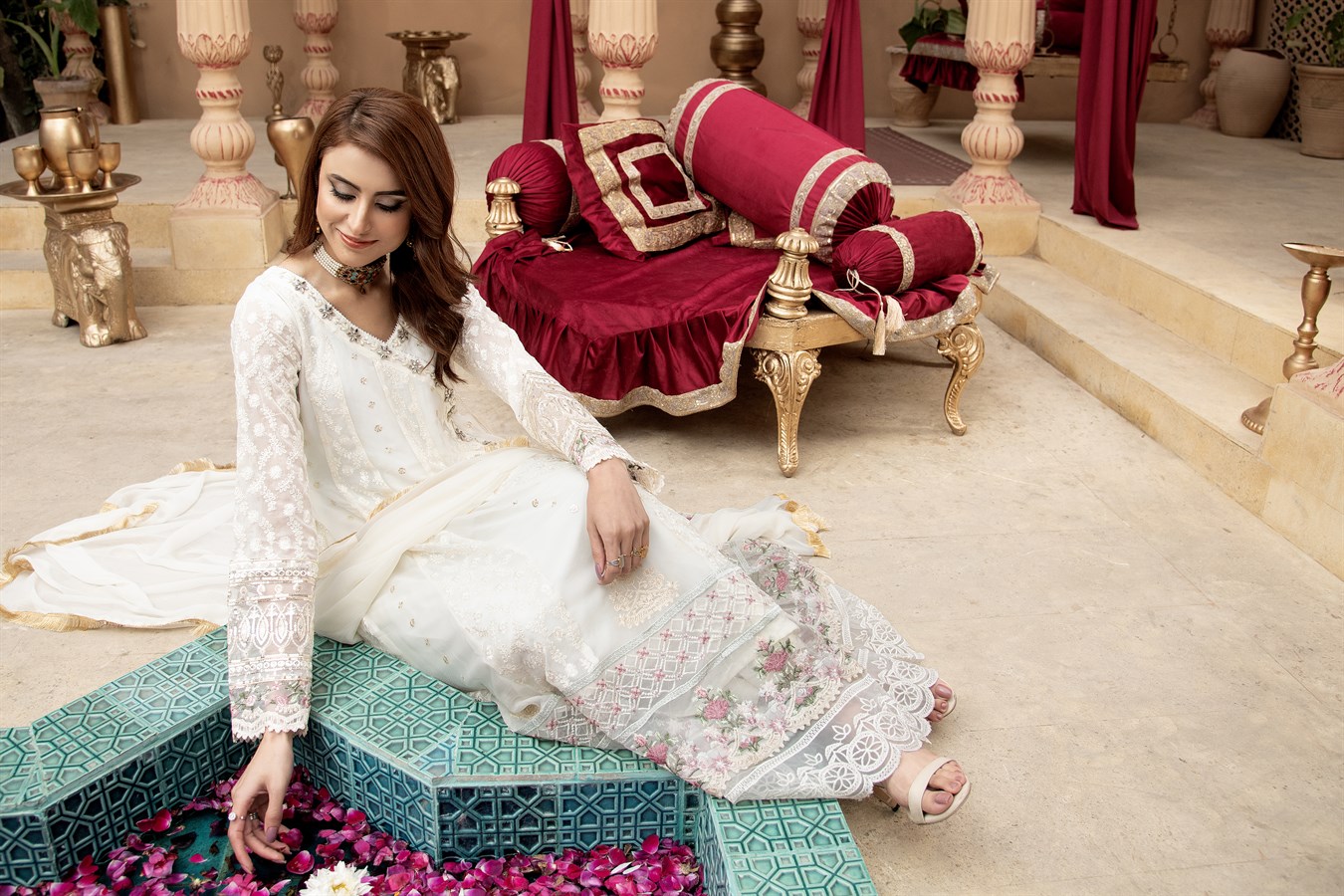 Manahils Stitched Formals Angrakha-B-008-Off White