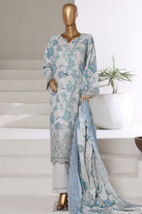 Laser Fusion By Sada Bahar Stitched 3 Piece Chikankari Khaddar Collection'2025-PCK-05-Grey