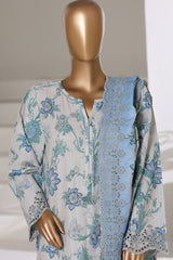 Laser Fusion By Sada Bahar Stitched 3 Piece Chikankari Khaddar Collection'2025-PCK-05-Grey
