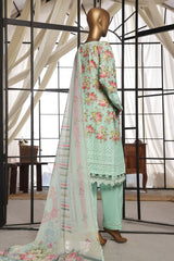 Sada Bahar Stitched 3 Piece Printkari Print Over Chikankari Lawn Suit-PCK-1-Pista