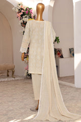 Printkari By HZ Stitched 3 Piece Chikankari Collection-PCK-101