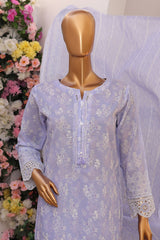 Printkari By HZ Stitched 3 Piece Chikankari Collection-PCK-103