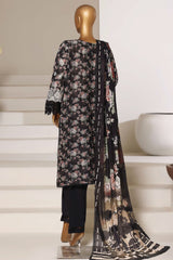 Fusion By Sada Bahar Stitched 3 Piece Chikankari With Laser Cutwork Suit-PCK-202 BLACK