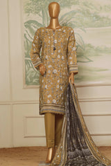 Lacekari Intermix By HZ Stitched 3 Piece Doriya Cotton Lawn Suit-PDL-703