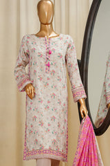 Gardenia Prints By HZ Stitched 3 Piece Swiss Lawn Suit-PDL-712-Beige
