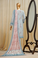 Gardenia Prints By HZ Stitched 3 Piece Swiss Lawn Suit-PDL-712-Grey