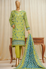 Gardenia Prints By HZ Stitched 3 Piece Swiss Lawn Suit-PDL-713-Pista