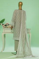 Printkari By HZ Stitched 3 Piece Prints Chikankari Vol-03 Suit-PEC-054-Beige
