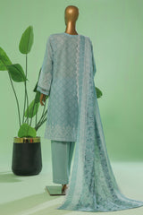 Printkari By HZ Stitched 3 Piece Prints Chikankari Vol-03 Suit-PEC-058-Mint