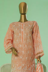 Printkari By HZ Stitched 3 Piece Prints Chikankari Vol-03 Suit-PEC-059-Coral